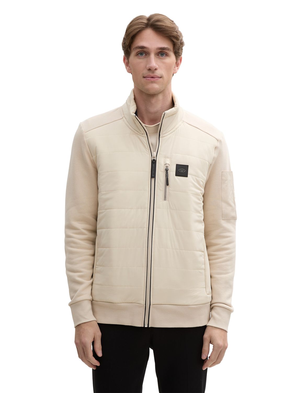 Tom Tailor hybrid sweat, Light Cashew Beige