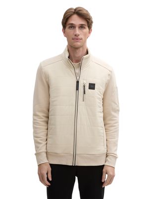 Tom Tailor hybrid sweat, Light Cashew Beige