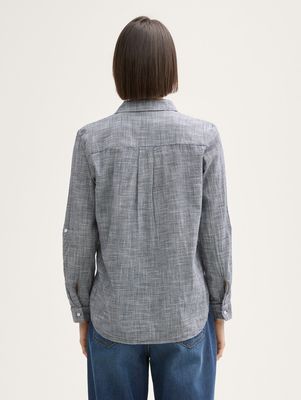 Tom Tailor Blouse met borstzakken, midnight navy blue