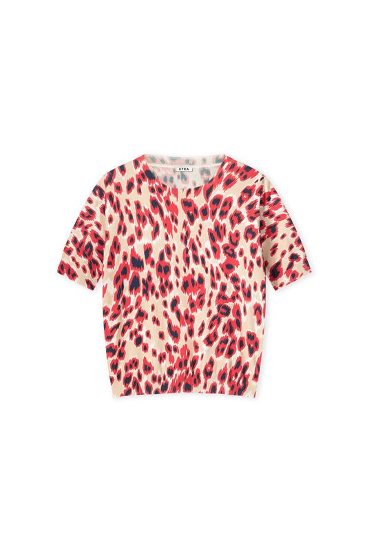 Kyra Leopard Gwen, tomato red
