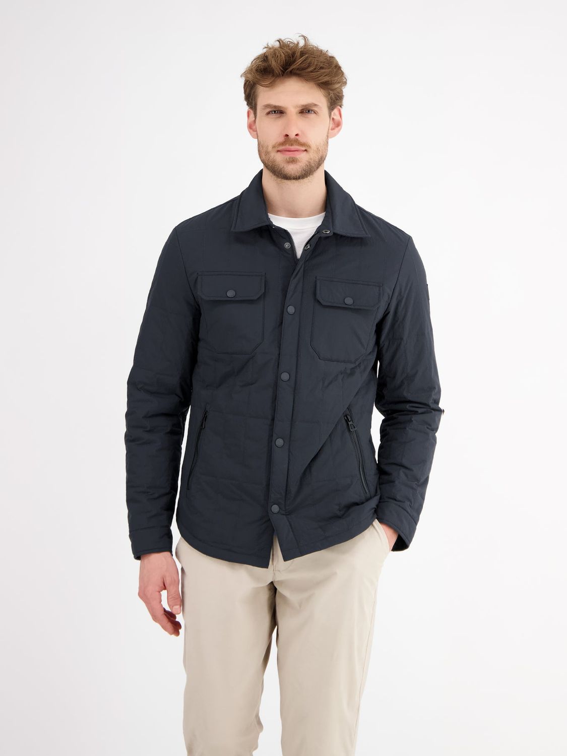 Lerros Overshirtjasje, licht gevoerd, BLUE NIGHT
