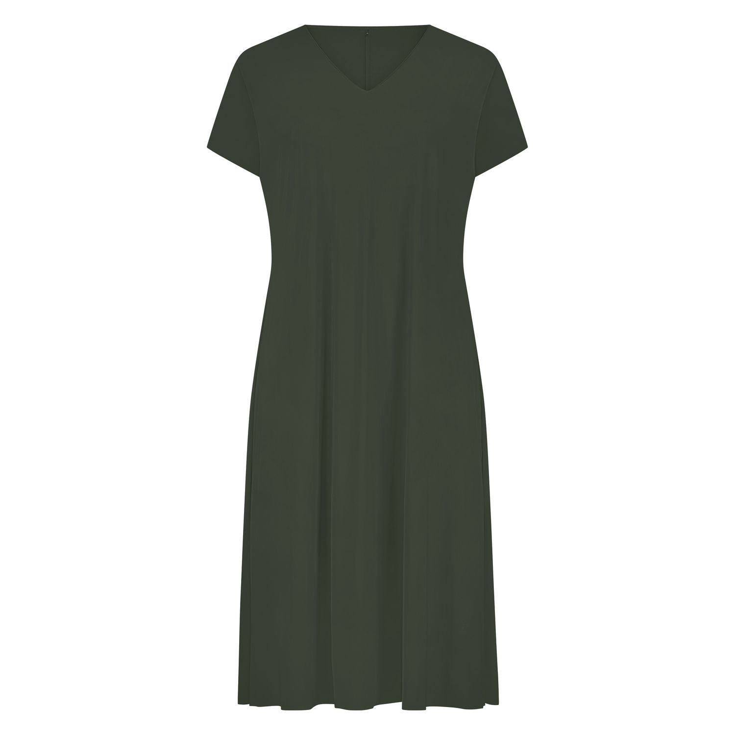 Plus Basics Dress SS - Light, khaki