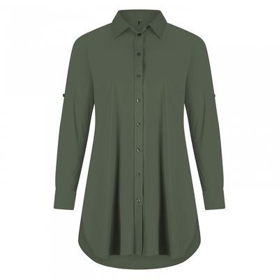 Plus Basics Blouse Long - Light, Khaki