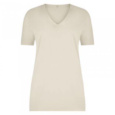 Plus Basics Tee V Slim, Kit Beige