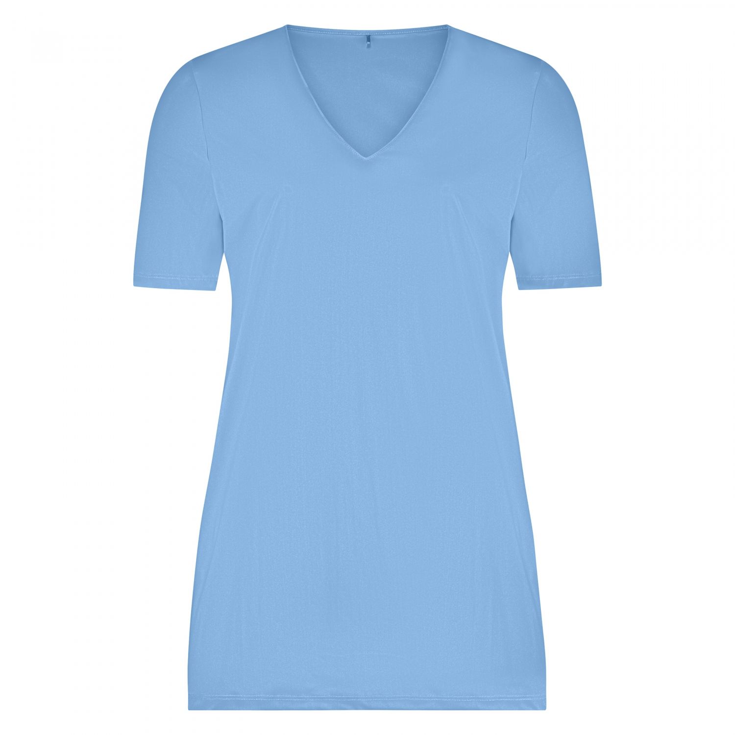 Plus Basics T-shirt met V-hals,  blauw