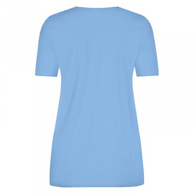 Plus Basics T-shirt met V-hals, blauw