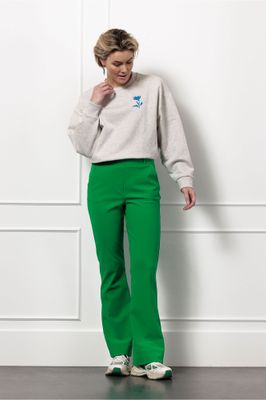 Studio Anneloes Flair bonded trousers, clover green