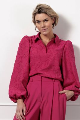 Studio Anneloes Rianne jacquard top, cerise
