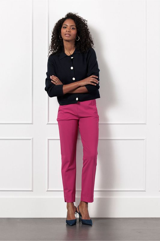 Studio Anneloes Anne bonded trousers, cerise
