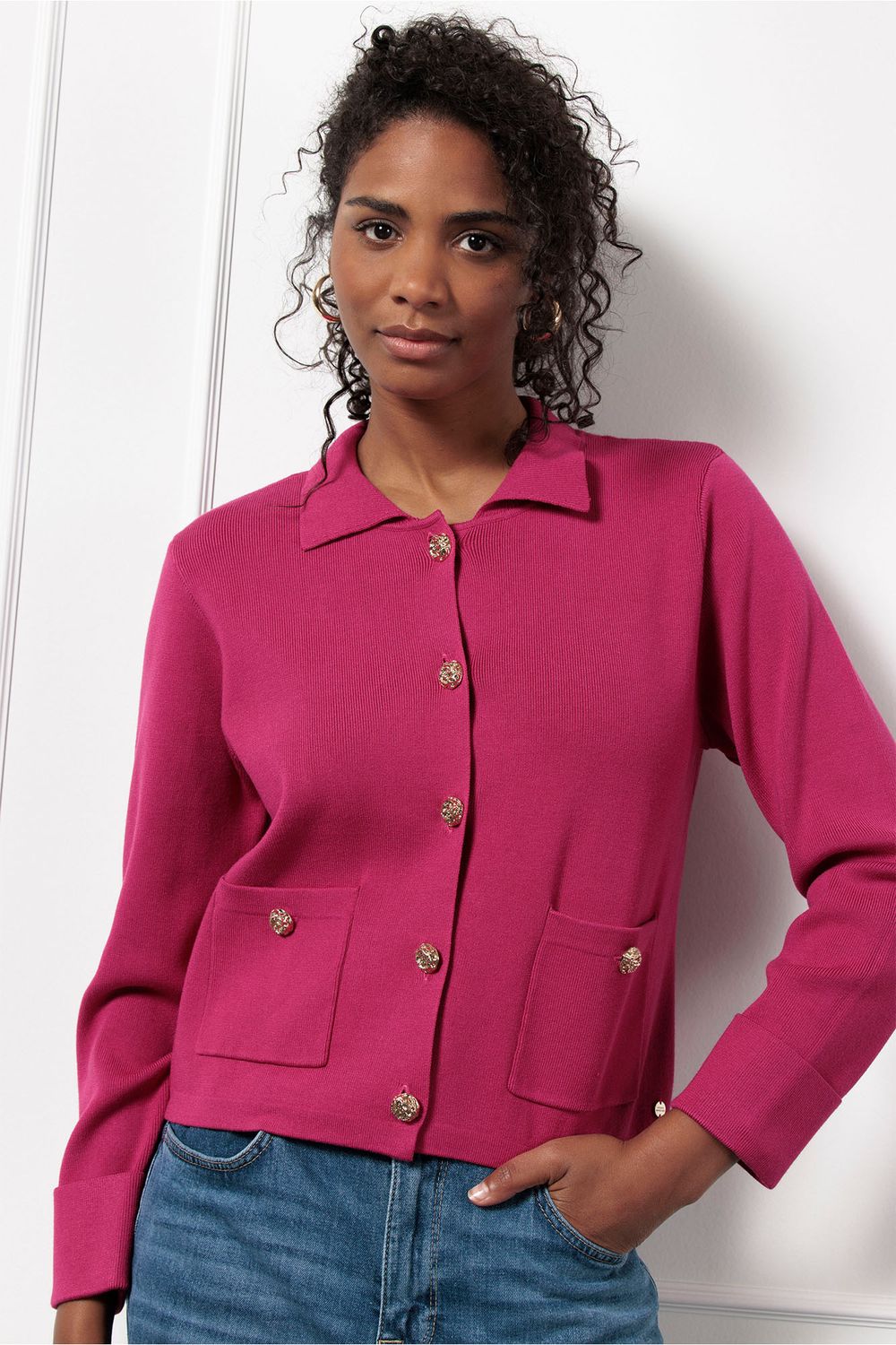 Studio Anneloes Kenzie cardigan, cerise