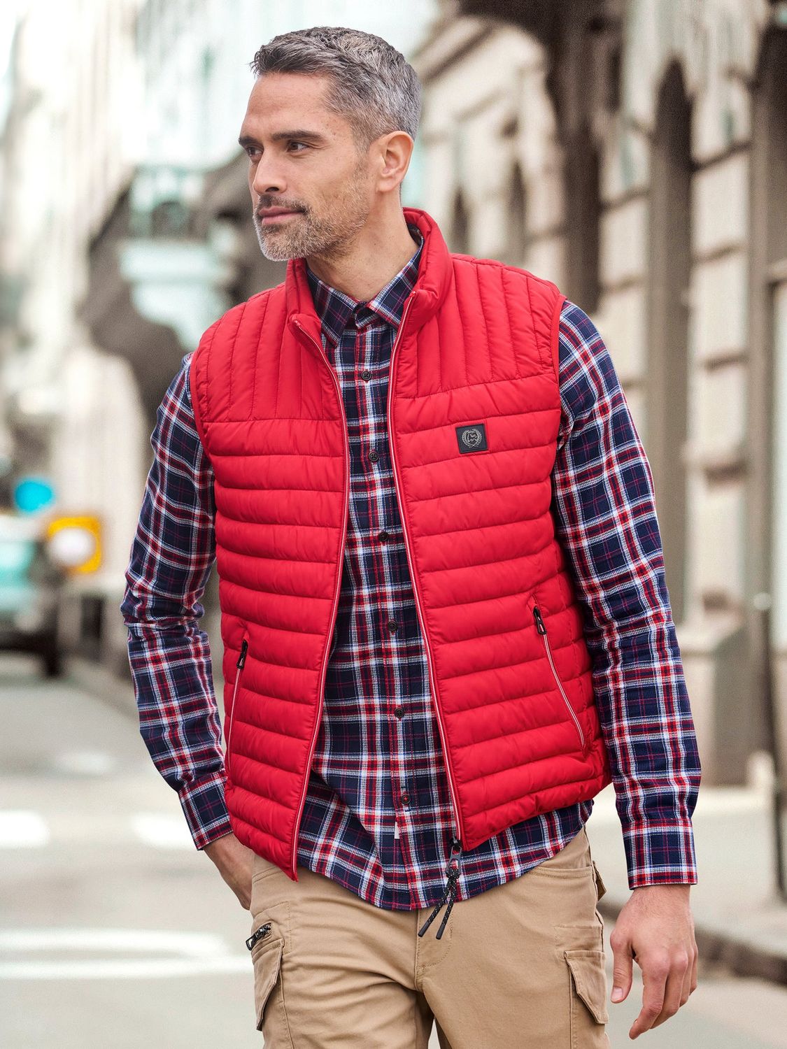 Lerros Lerros gewatteerde vest, ubran red