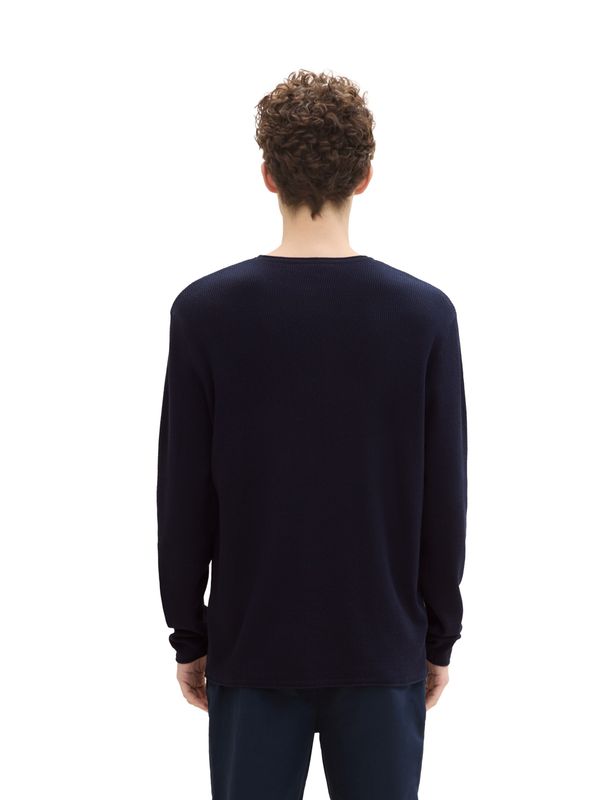 Tom Tailor Gebreide katoenen trui, Sky Captain Blue