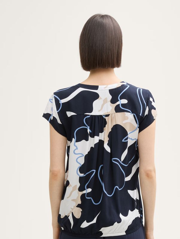 Tom Tailor Blouse met patroon, big floral shapes design