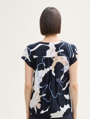 Tom Tailor Blouse met patroon, big floral shapes design