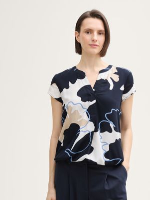 Tom Tailor Blouse met patroon, big floral shapes design