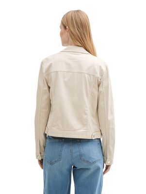 Tom Tailor denim jack met steekzakken, sand stone beige