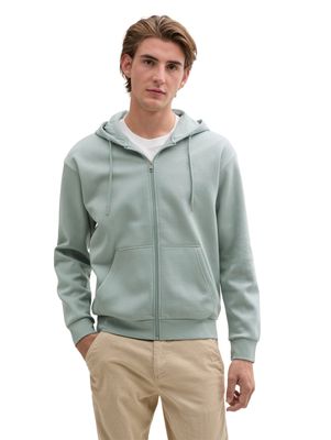 Tom Tailor Hoodie Sweatjack met logoprint, light ice blue