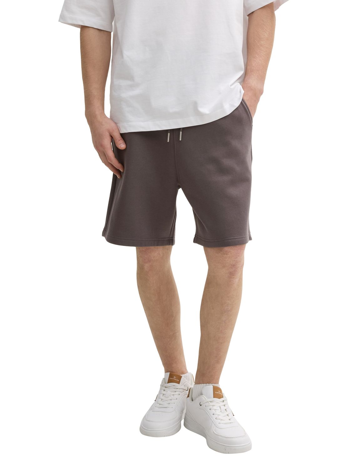 Tom Tailor Relaxed fit jogger sweatshort, Pavement Grey