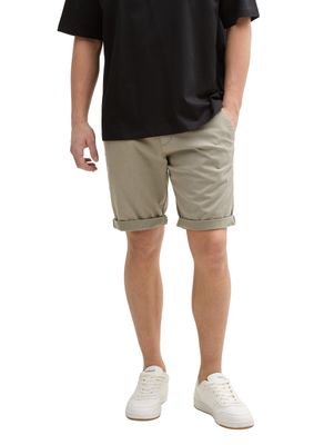 Tom Tailor Regular fit chino shorts met riem, olive mini houndstooth