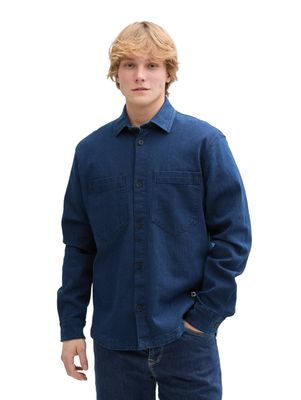 Tom Tailor Overhemd van denim, raw bright blue denim