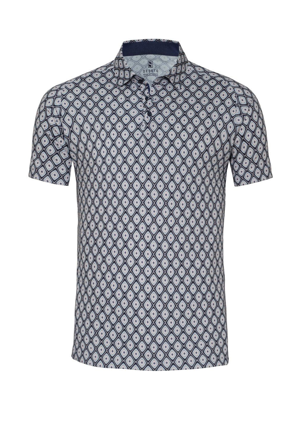 Desoto Casual Polo Kent 1/2, pastel diamonds