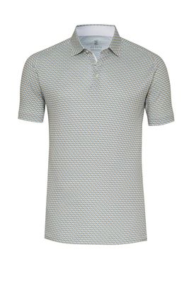 Desoto Casual Polo Kent 1/2, offset circles with orange