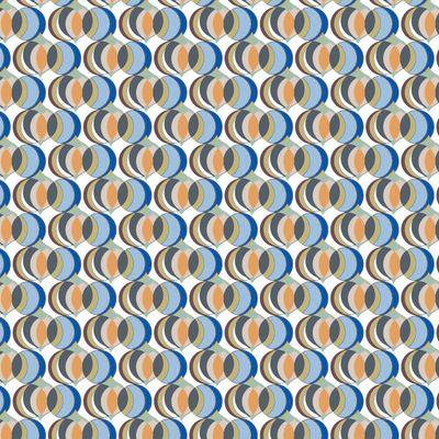 Desoto Casual Polo Kent 1/2, offset circles with orange