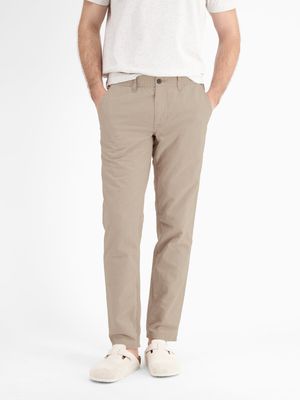 Lerros Zomerse chino met linnenaandeel, relax fit, light dune beige