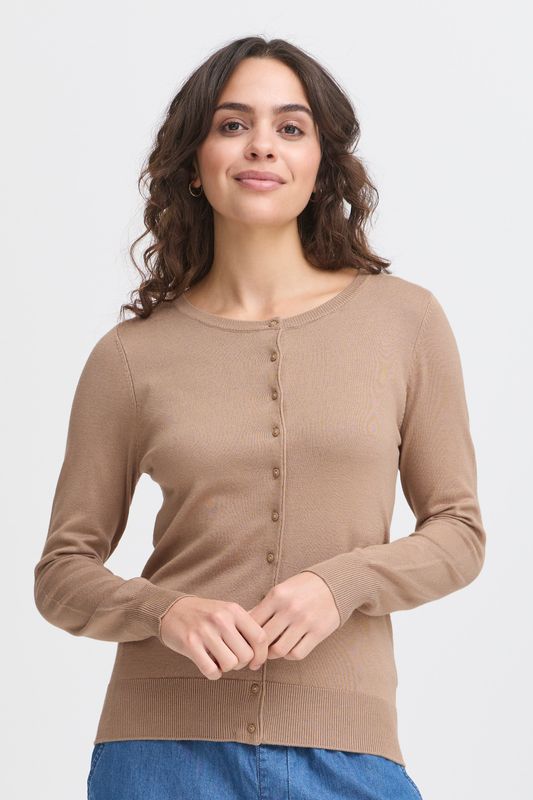 Fransa Basic Vest, Silver Mink