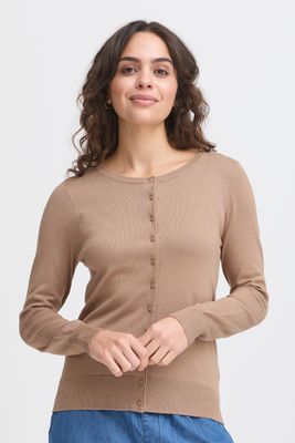 Fransa Basic Vest, Silver Mink