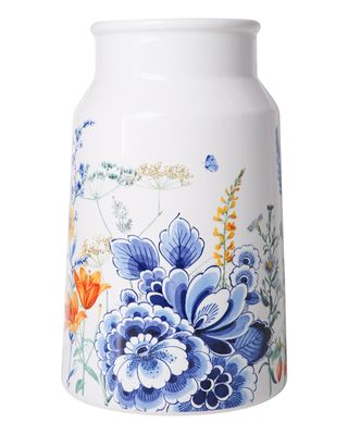 Heinen melkbus vaas 30cm, delfts blauw
