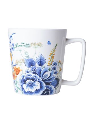 Heinen theemok Wildbloemen Bloemenveld - Porselein - 300 ml delfts blauw