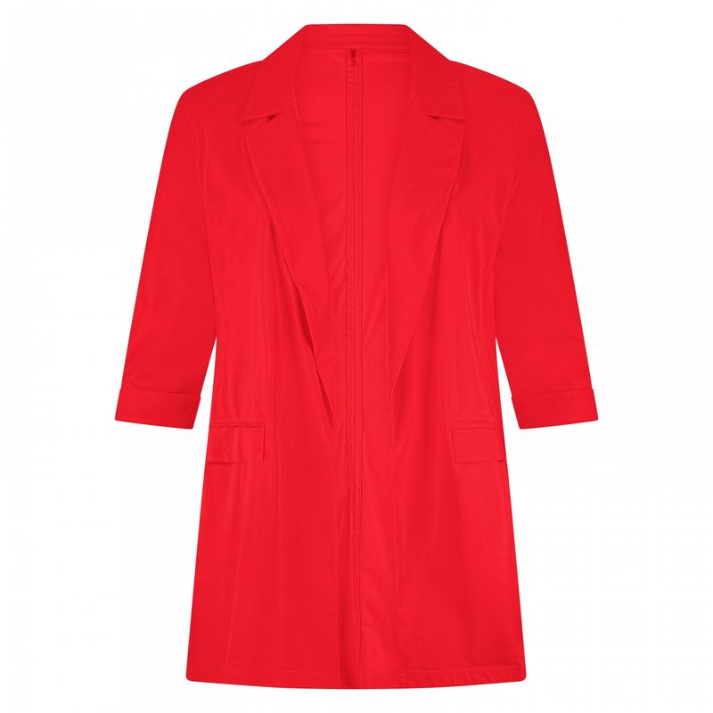 Plus Basic Blazer Roll-Up, red