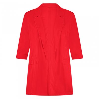 Plus Basic Blazer Roll-Up, red