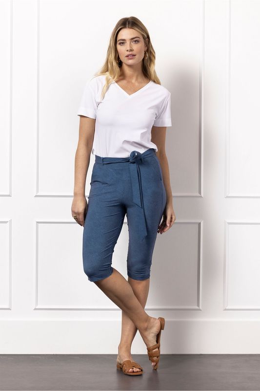 Studio Anneloes Hanna capri denim trousers, denim blue