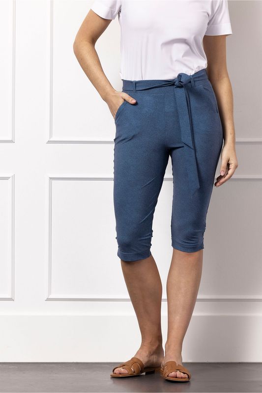Studio Anneloes Hanna capri denim trousers, denim blue