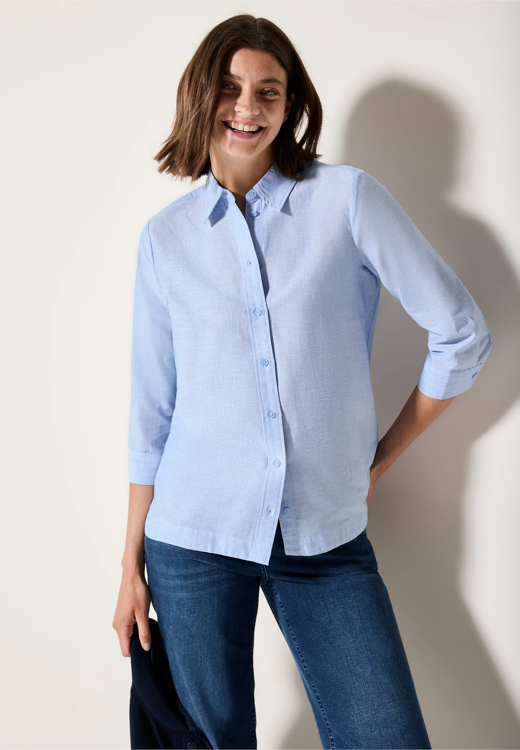 Cecil Chambray blouse, blue