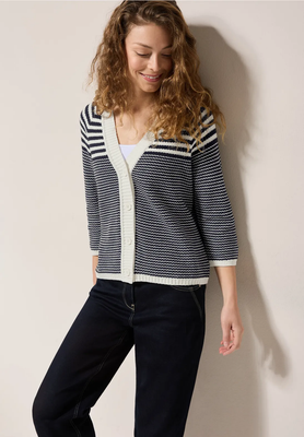 Cecil Structure-Mix Cardigan, universal blue