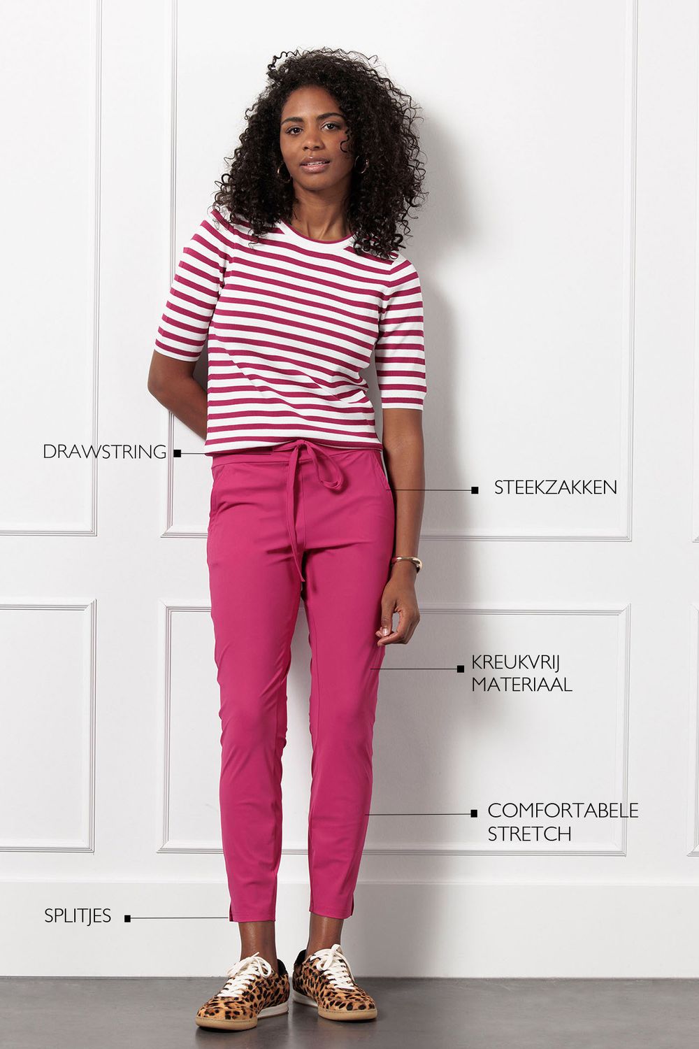 Studio Anneloes, Summer startup trousers, cerise