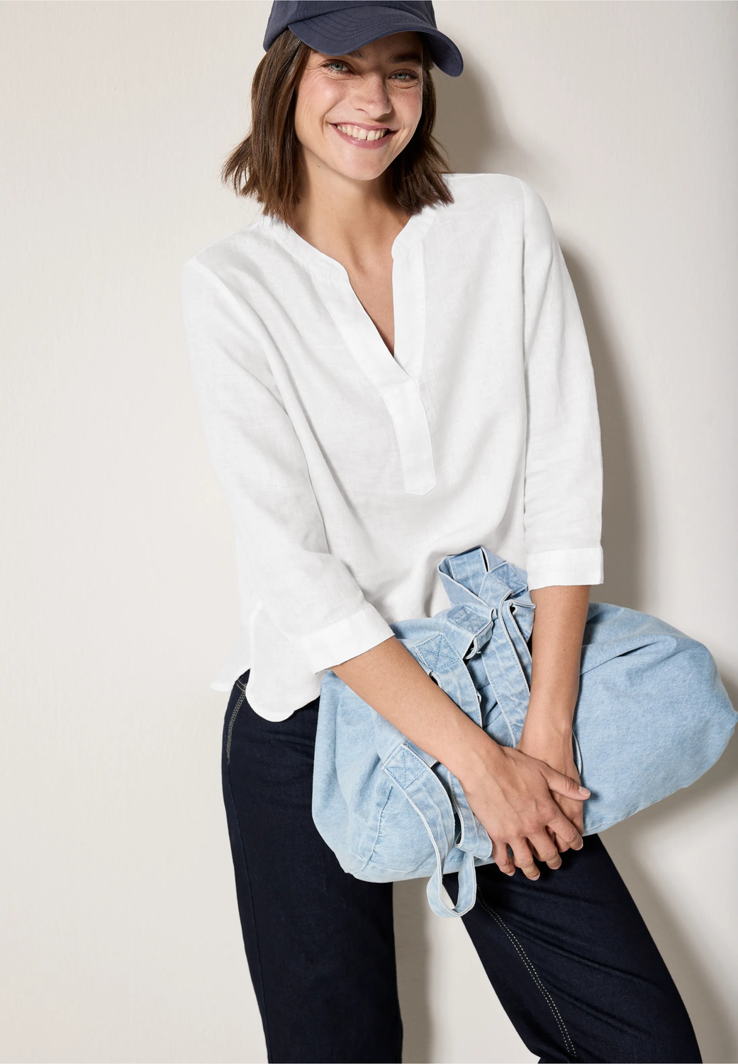 Cecil linnen blouse, White