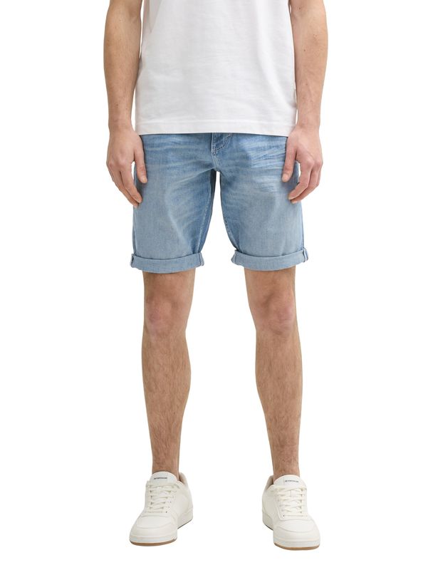 Tom Tailor TTJosh Normale Slim Jeans Korte Broek, Light Stone Blue Den