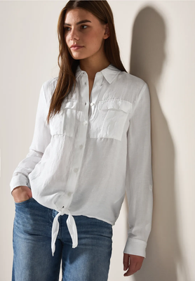 Cecil blouse met knoop in de zoom, White