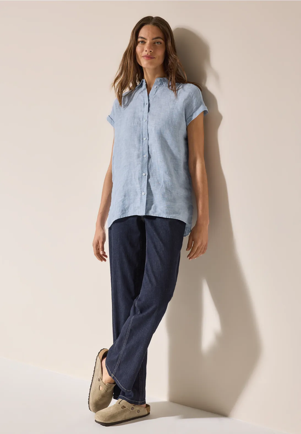Cecil chambray blouse, chambray forever blue
