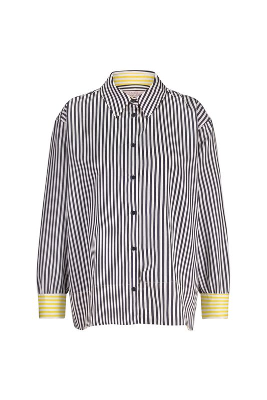 Studio Anneloes Tamar stripe blouse, dark blue/off white