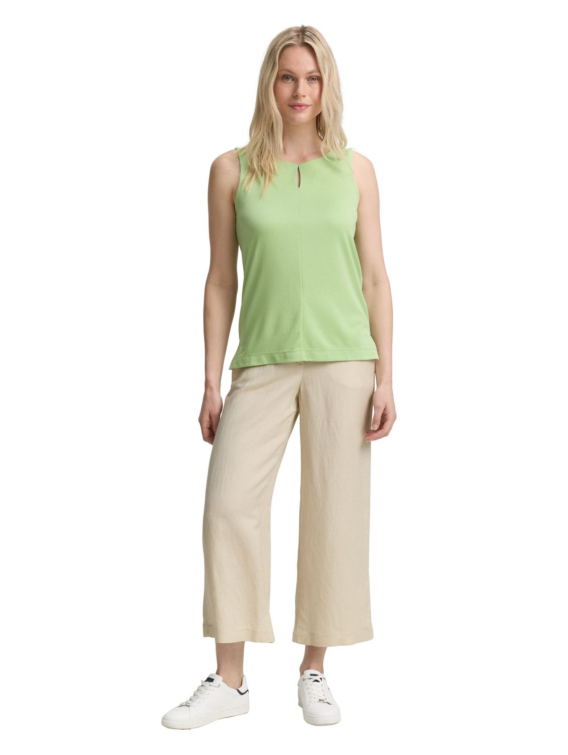 Tom Tailor Culotte broek met linnen, champagne