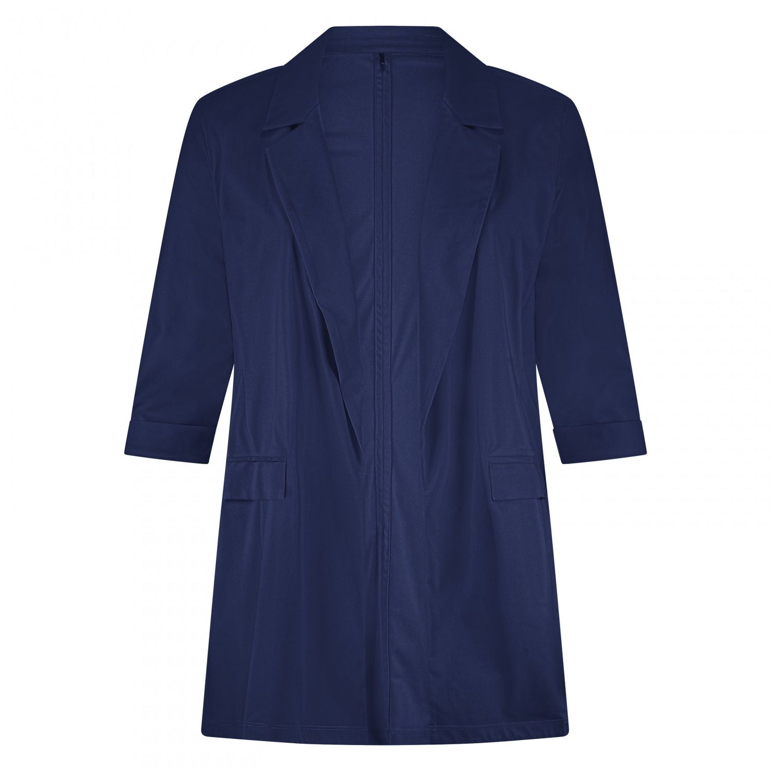 Plus Basic Blazer Roll-Up, navy