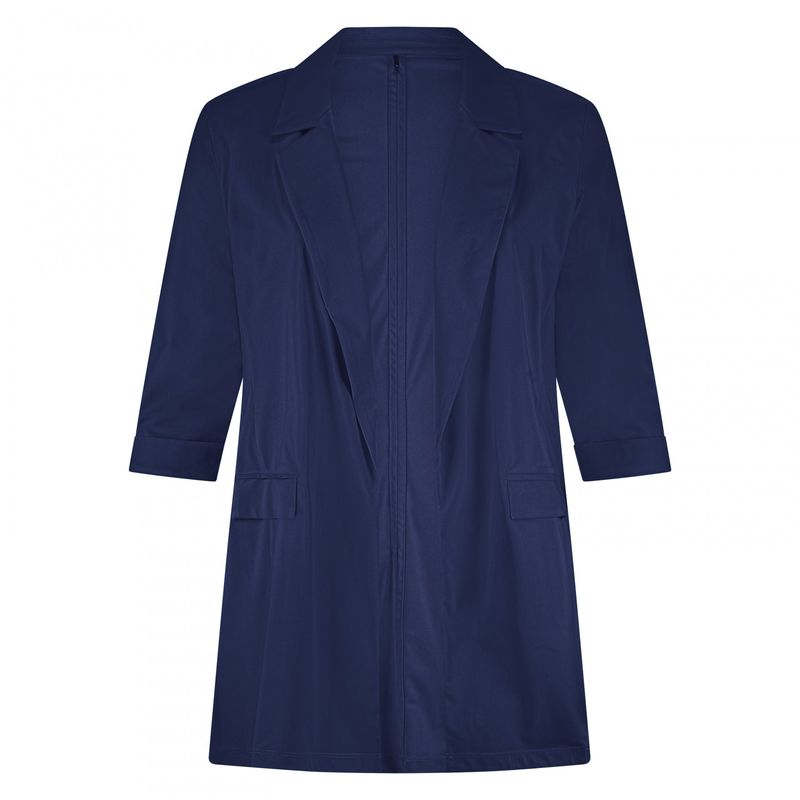 Plus Basic Blazer Roll-Up, navy