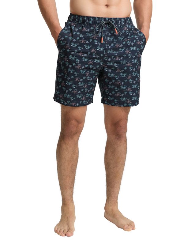 Tom Tailor zwemshort met print, navy small palm design