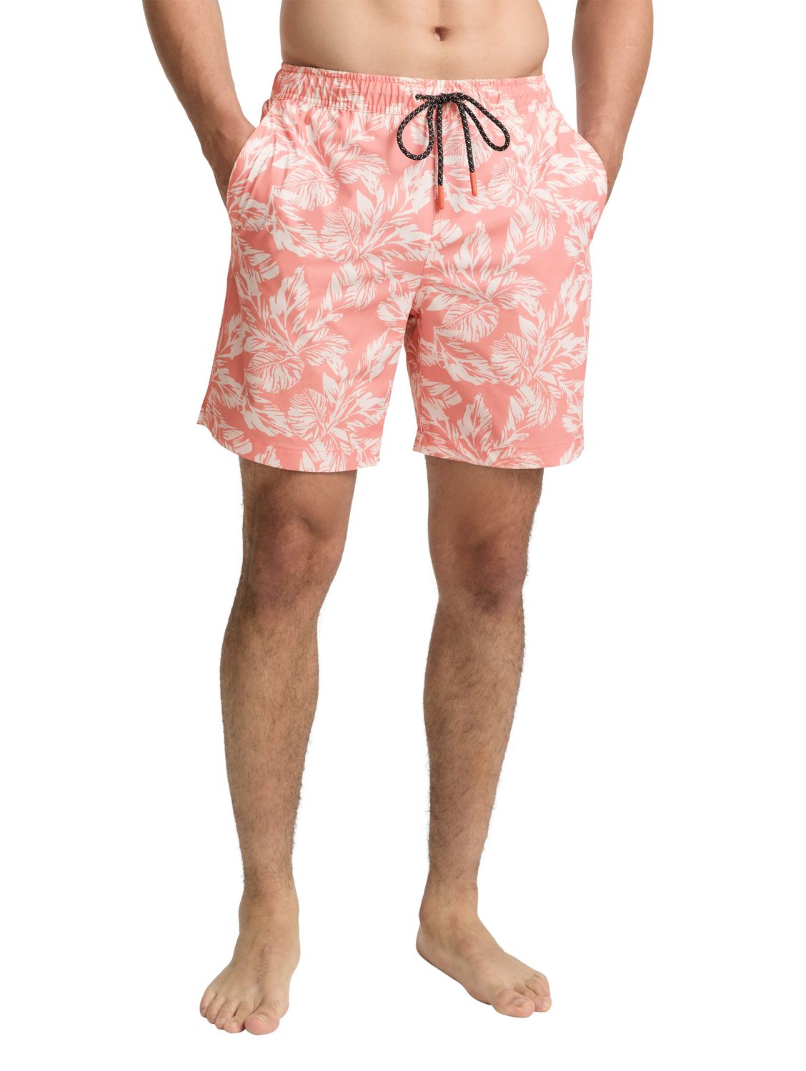 Tom Tailor zwemshort met print, coral white leaf design