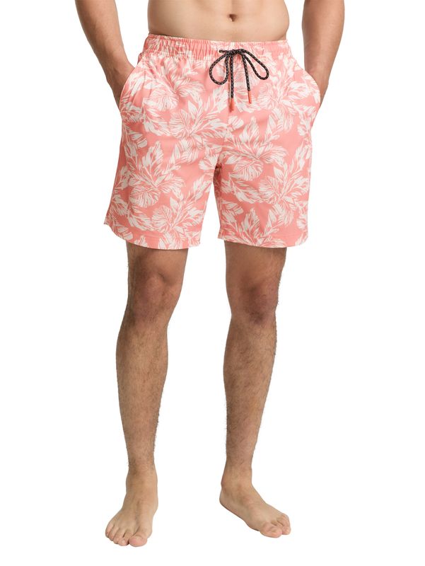Tom Tailor zwemshort met print, coral white leaf design